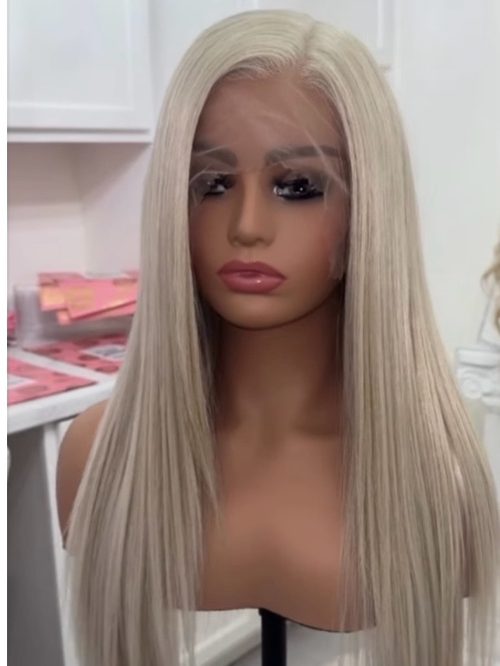 Blonde Straight Lace Front Wig - Sleek Long Style